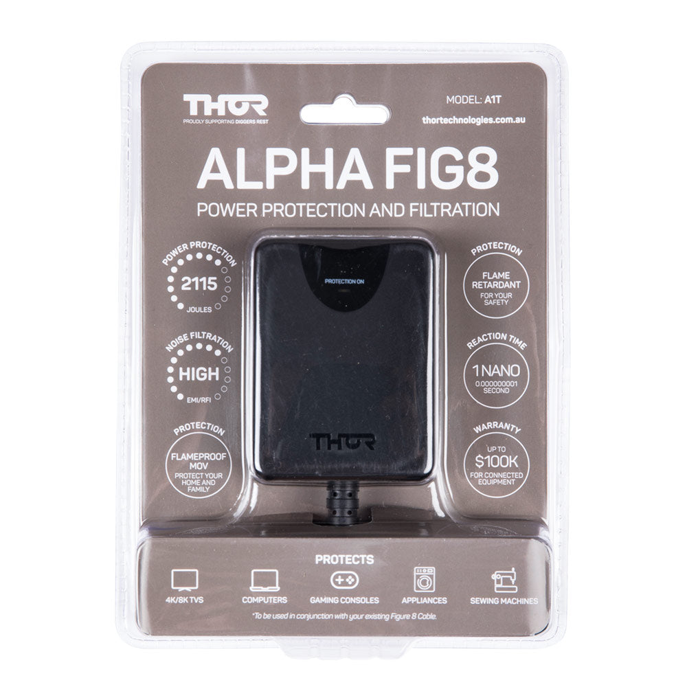 Thor Alpha Fig8 1 In-Line Surge Protected Single Power Outlet (A1T)