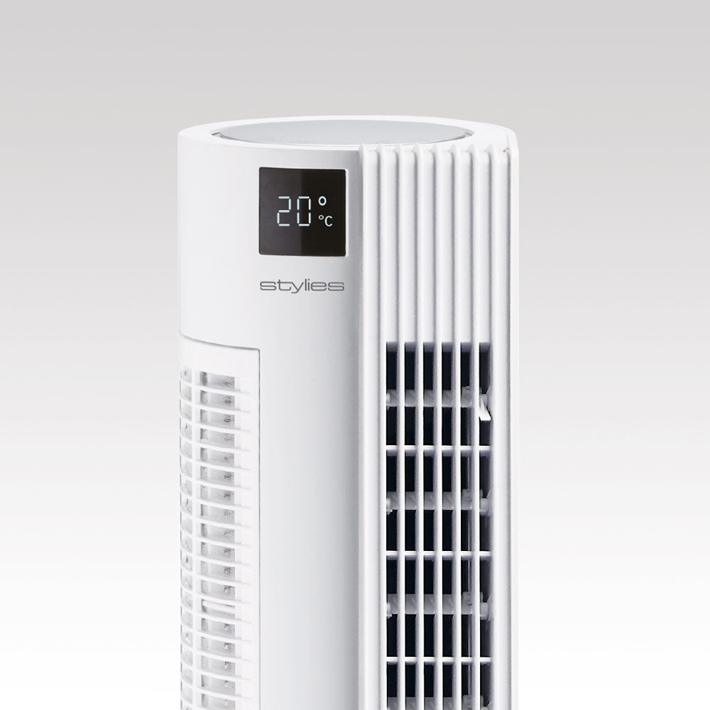 Stylies Cygnus Tower Fan with 70° Oscillation, Timer, 3 Wind Modes (COP002400)