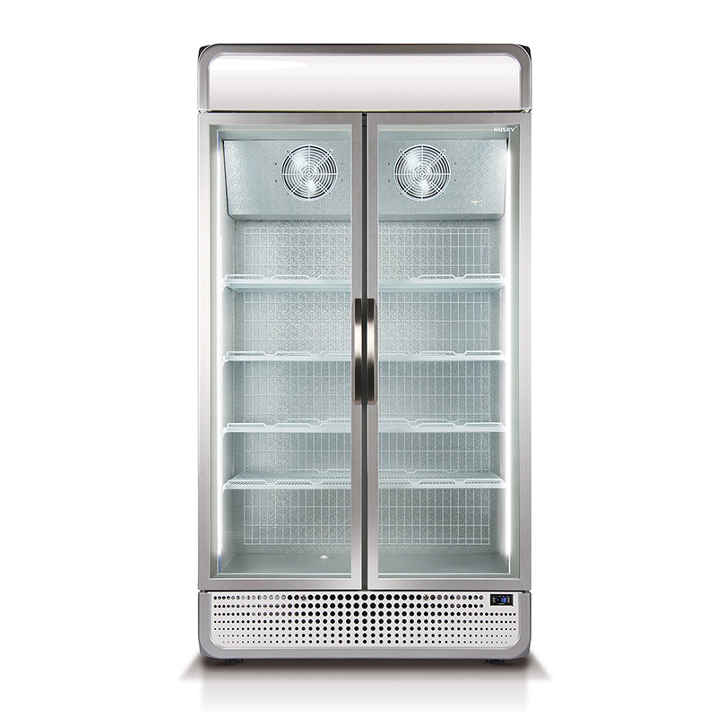 Husky 771L Double Glass Door Commercial Freezer in White (F10PRO-H-WH-AUHU)