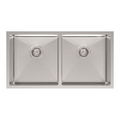 Tisira 80cm Double Bowl Stainless Steel Kitchen/Laundry Sink (TSSR807)