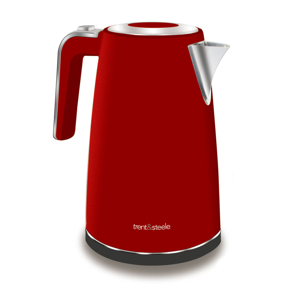 Trent & Steele 1.7L Kettle in Red & Stainless Steel (TS35) Arisit