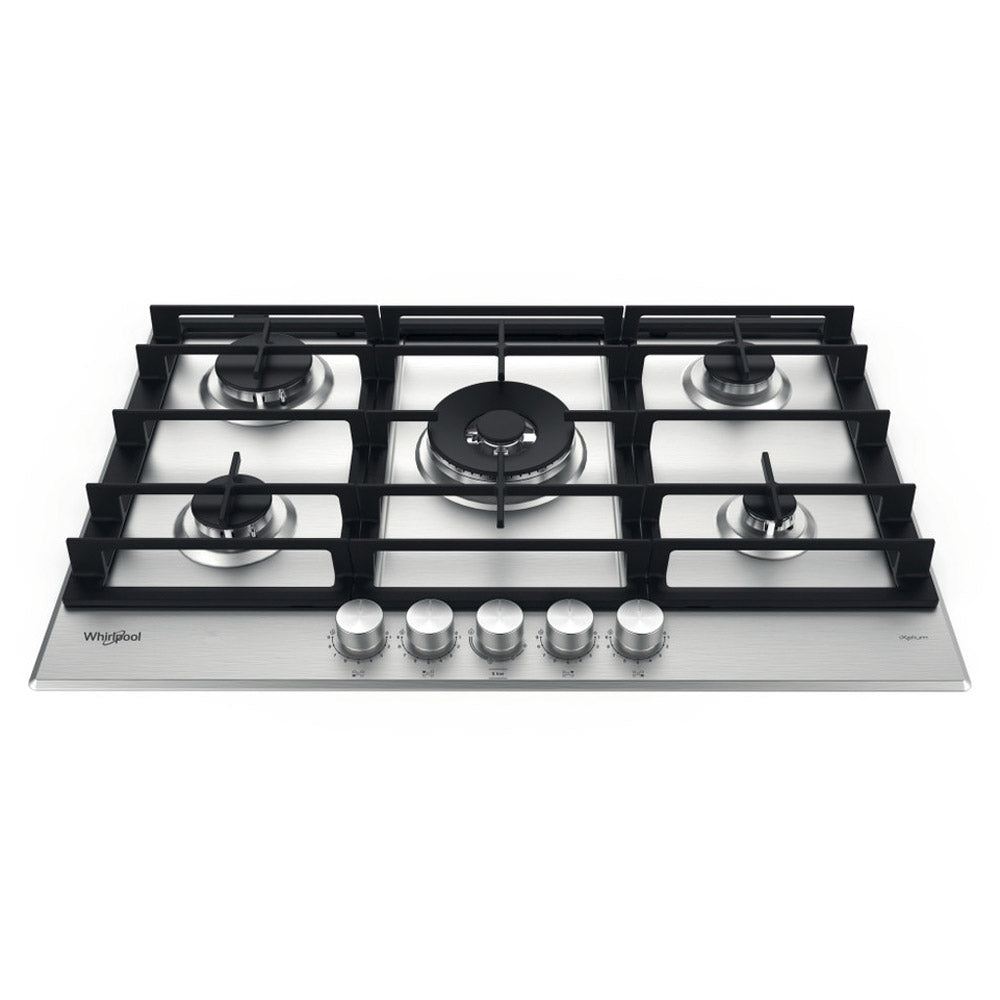 Whirlpool 75cm 5 Burner Stainless Steel Gas Cooktop (GMWL758IXLAUS)
