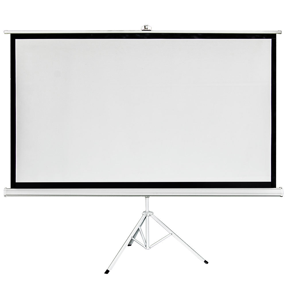 One Products Pull-Up 84" Projector Screen With Height-Adjustable Tripod Base (OPTRIP84)
