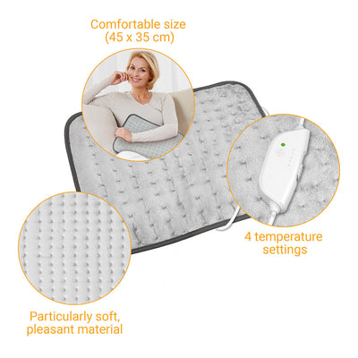 Medisana XL Electric Heating Pad With Overheat Protection in Grey (HP650)