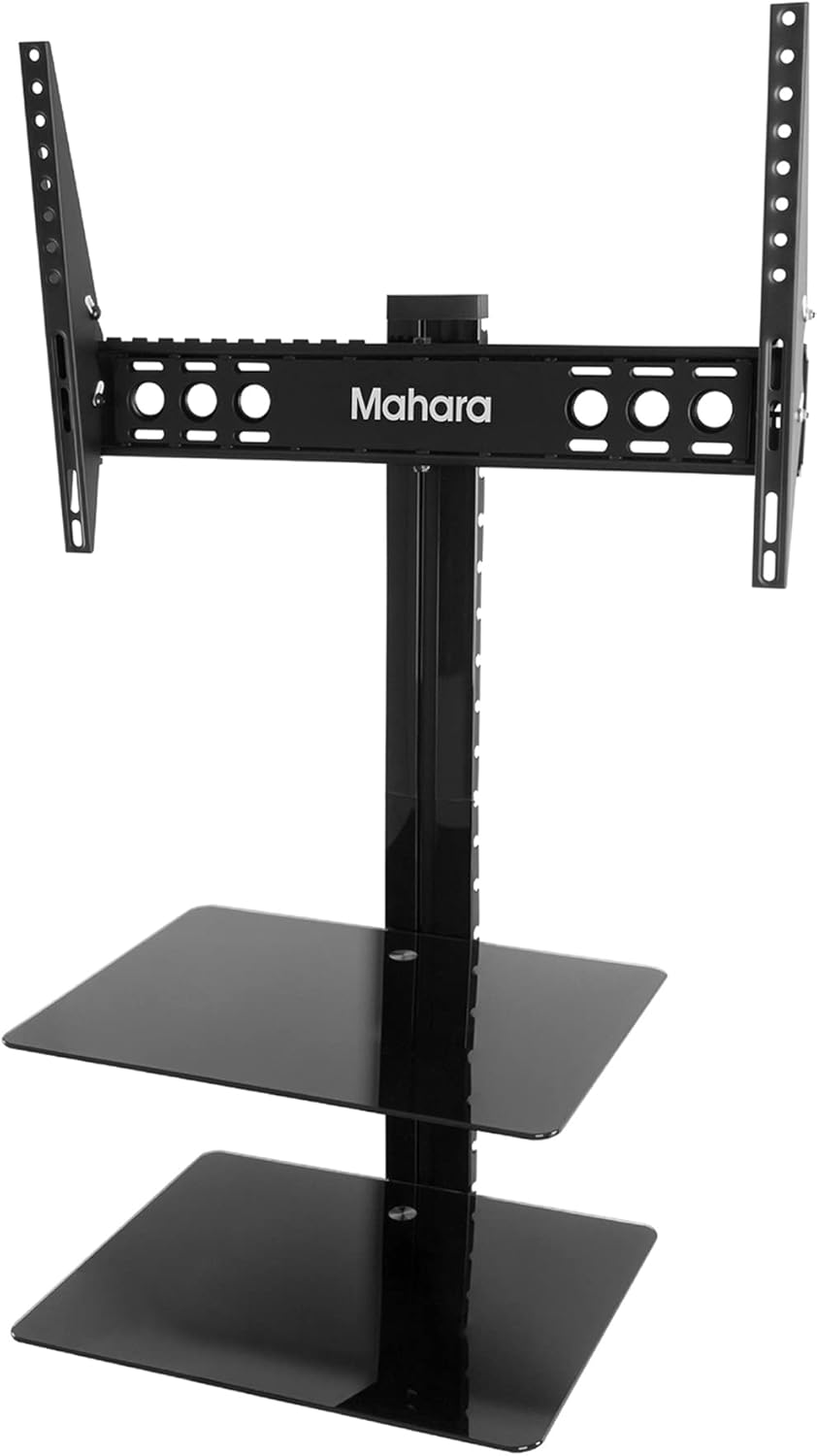 Mahara All in One Tilt & Turn TV Wall Bracket with AV Shelving (KSL62BB)