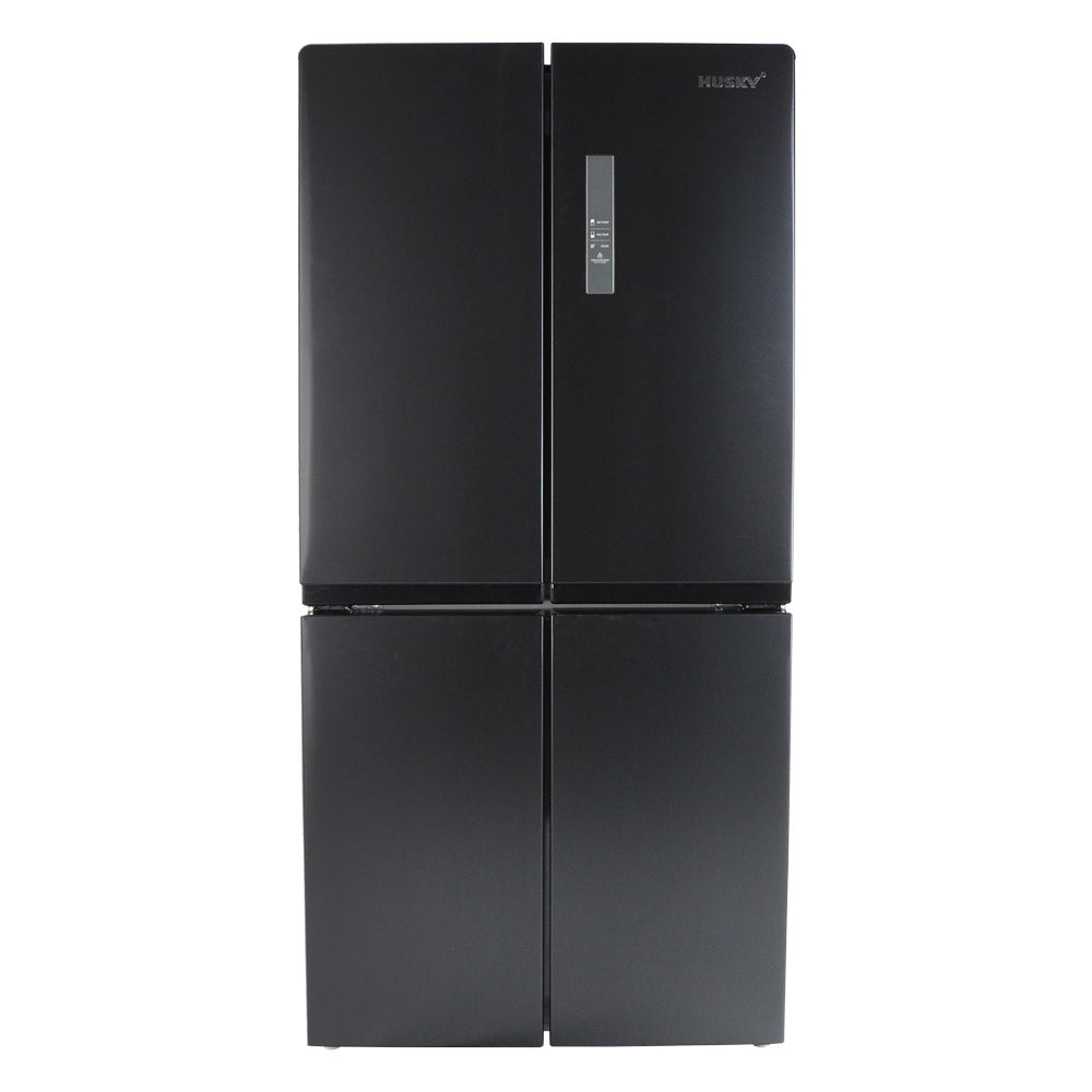 Husky 545L French 4 Door Fridge & Freezer In Black Stainless Steel Refrigerator (HUS-545FDBIX)