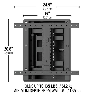 SANUS Premium Large In-Wall Full-Motion Mount for TVs up to 61kg, 42"-85"(VIWLF128-B2)