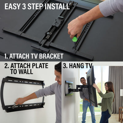 SANUS Large Advanced Full-Motion 4D® + Shift™  TV Wall Mount up to 61kg 42"-90" (VLF928-B2)