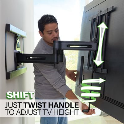 SANUS Large Advanced Full-Motion 4D® + Shift™  TV Wall Mount up to 61kg 42"-90" (VLF928-B2)