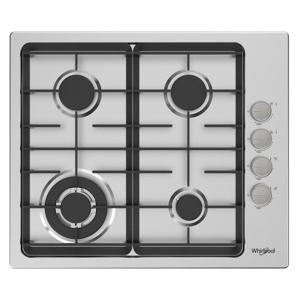 Whirlpool 60cm 4 Burner Stainless Steel Gas Cooktop (AKC640IXOC)