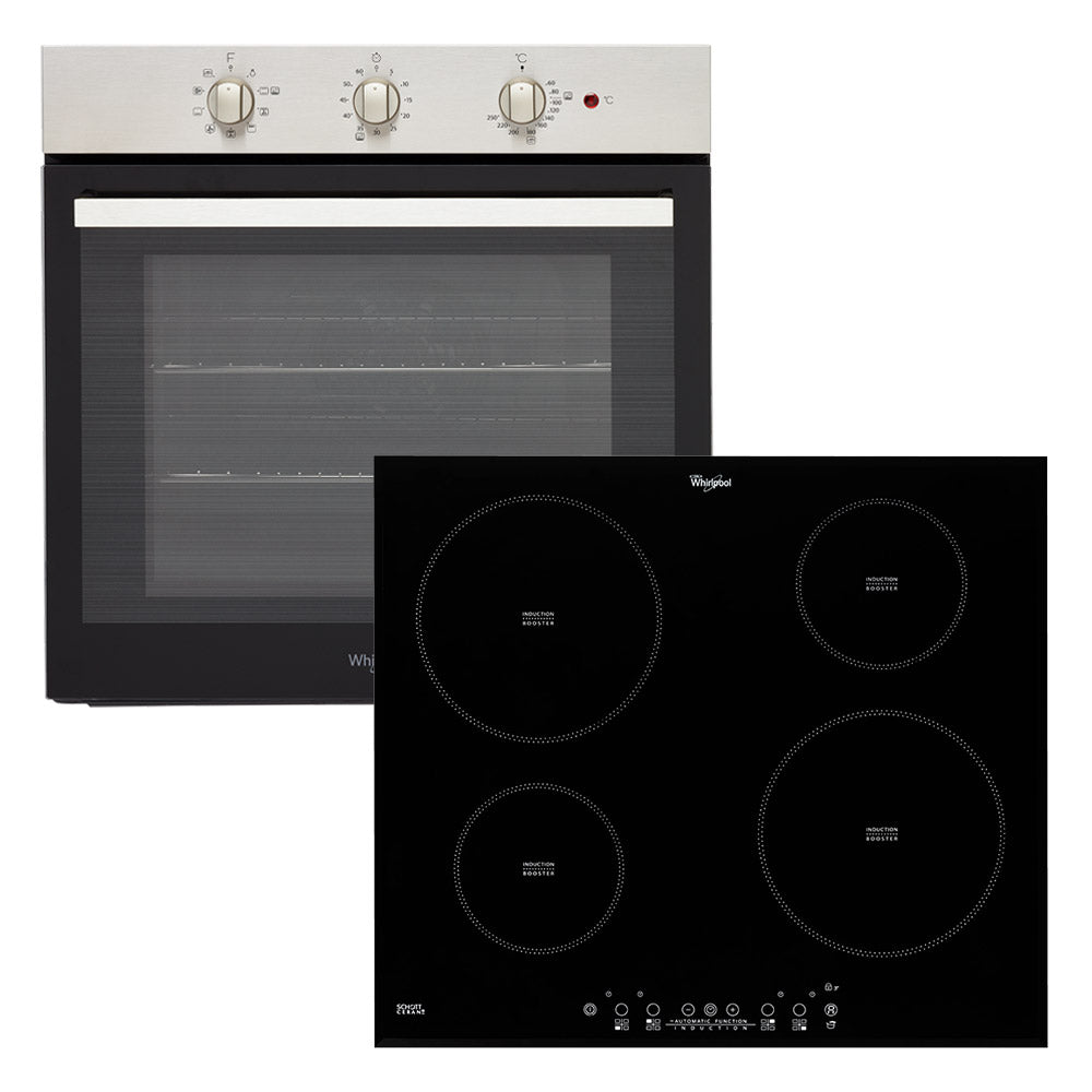 Whirlpool 60cm Built-In Oven & 60cm 4 Zone Ceramic Cooktop Hob Kitchen Bundle