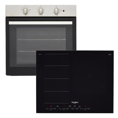 Whirlpool 60cm Built-In Oven & 65cm 3 Zone Induction Cooktop Hob Kitchen Bundle