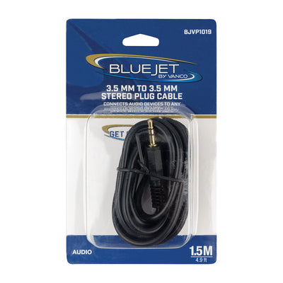 Bluejet 3.5mm AUX Stereo Plug Cable - 1.5m Length (BJVP1019)
