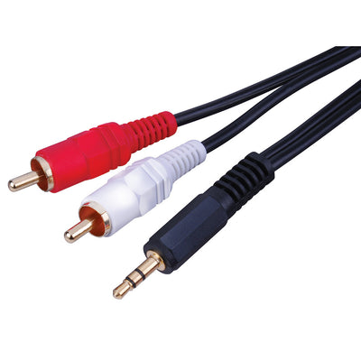 Bluejet 3.5mm Stereo Plug to Dual RCA Cable - 1.5m Length (BJVP1021)