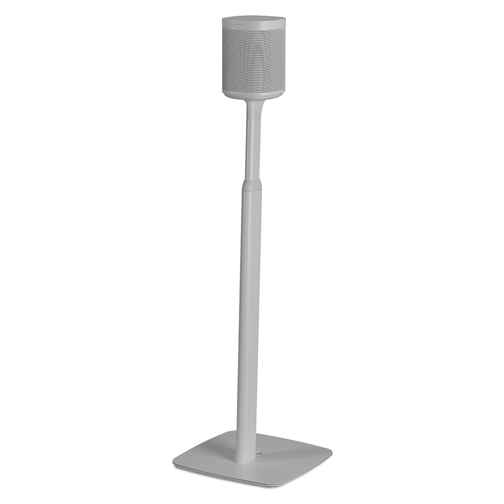Pair of Flexson Adjustable Floor Stands For Sonos One & Play:1 Speaker in White (FLXS1AFS2011)