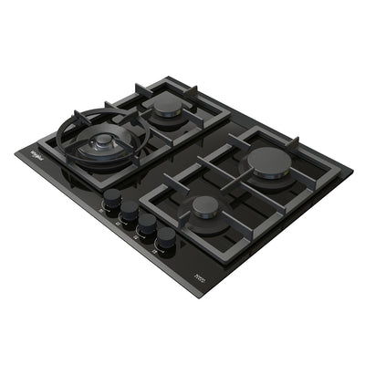 Whirlpool 60cm 4-Burner Black Glass Gas Cooktop (GGW610NBAUS)