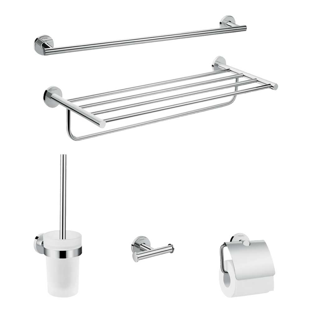Hansgrohe Logis Universal 5-in-1 Bathroom Accessory Set in Chrome (41728000)