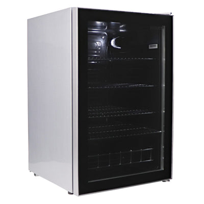 Husky 130L Single Glass Door Under Counter Bar Fridge (HUS-130CNSIL.1)