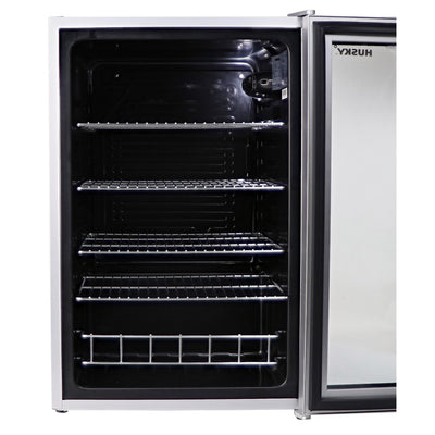 Husky 130L Single Glass Door Under Counter Bar Fridge (HUS-130CNSIL.1)