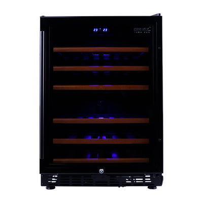 Husky Vino Pro 154L Dual Zone Under Counter Wine Fridge in Black Door Trim (HUS-WC54D-BK-ZY)