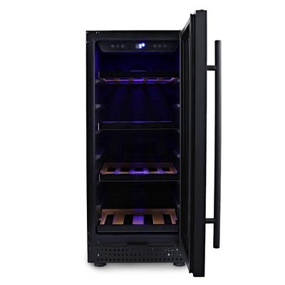 Husky Riserva 80L Dual Zone Wine Fridge in Matt Black (HUSWS33DMBZY)