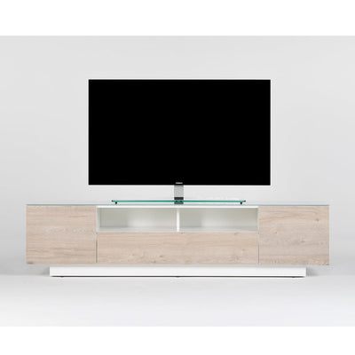 Sonorous 2000mm Value Series TV Cabinet in White/Walnut (LB2030GWHTSCOAU)