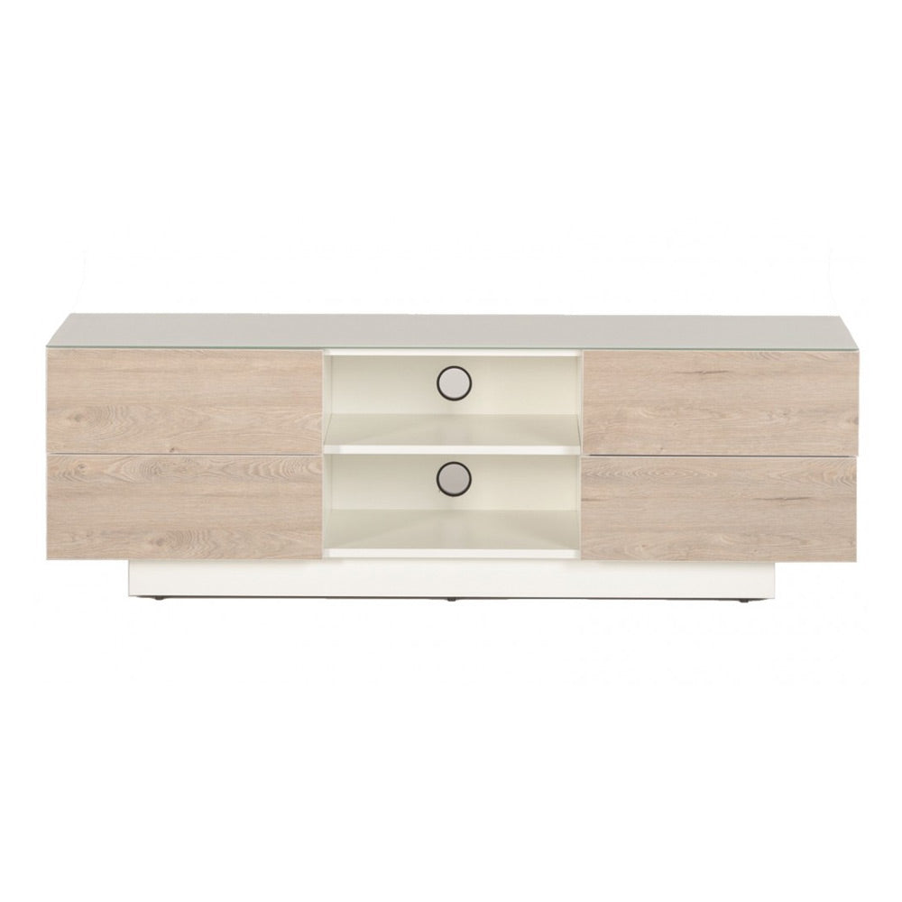 Sonorous 1500mm Value Series TV Cabinet in White/Walnut (LB1540GWHTSCOAU)