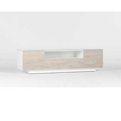 Sonorous 1800mm Value Series TV Cabinet in White/Walnut (LB1830GWHTSCO)