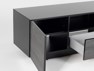 Sonorous 2000mm Value Series TV Cabinet in Black North Wood (LB2031GBLKBNWAU)