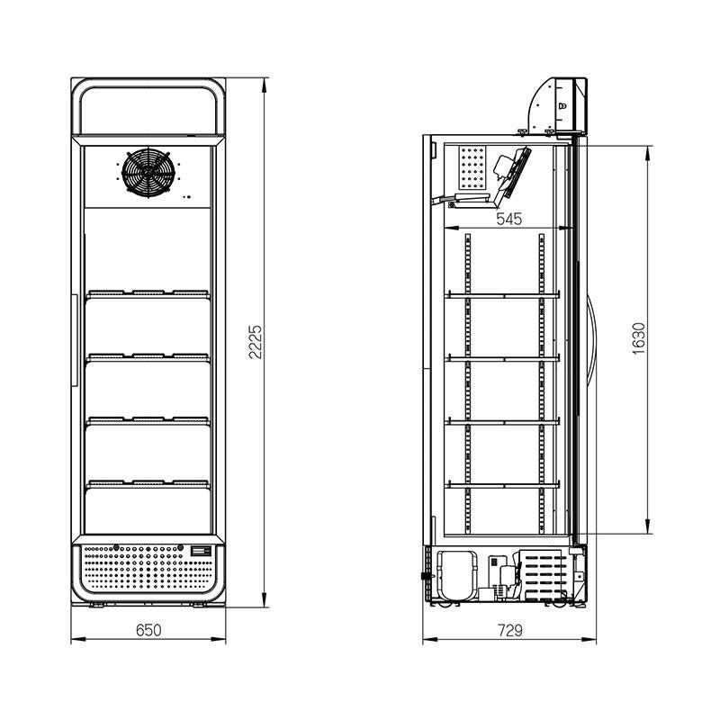 Husky 486L Single Glass Door Commercial Fridge in White (C5PRO-H-WH-AUHU)