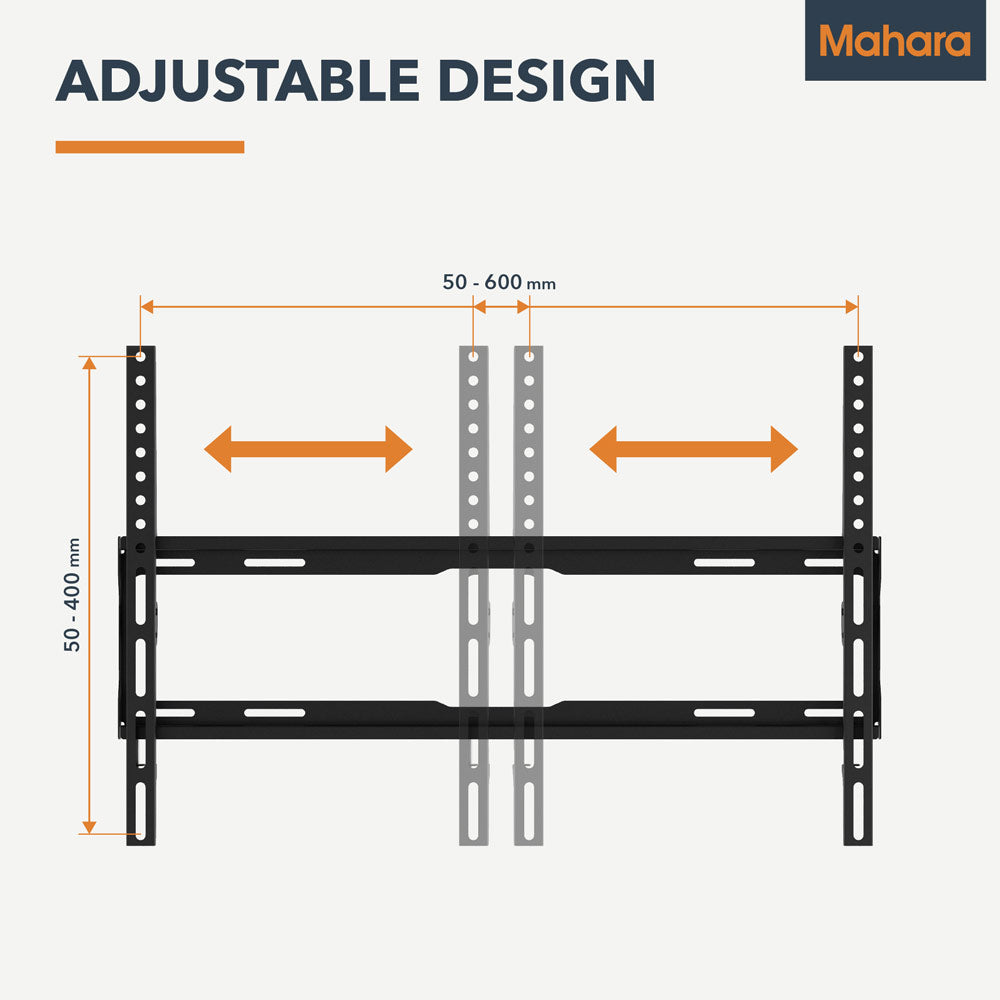 Mahara Low-Profile Flat/Fixed TV Wall Mount Bracket for 37" to 80" TV (MHLFW60-AU)