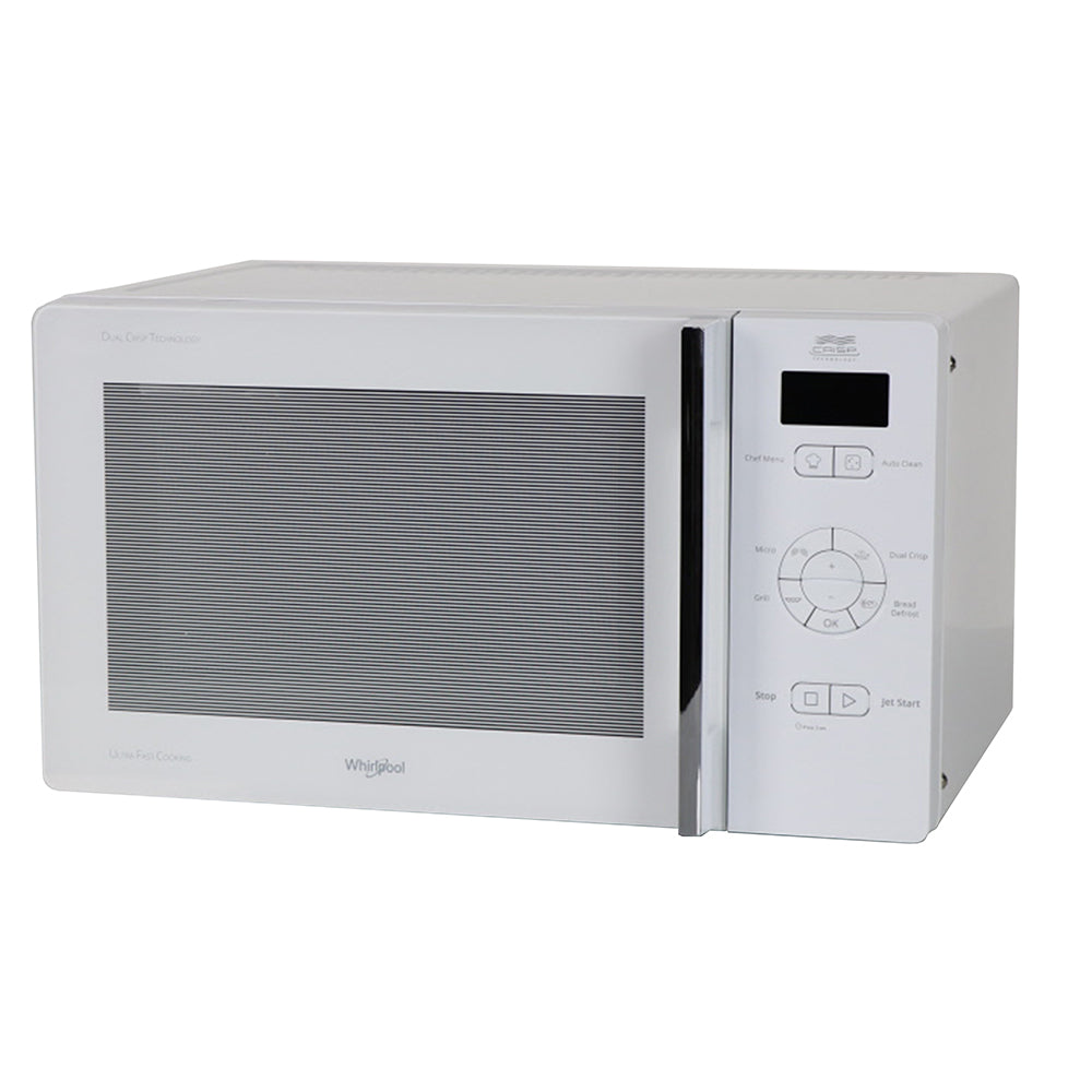 Whirlpool 25L Crisp N Grill Microwave Oven & Grill In White (MWC25WH)