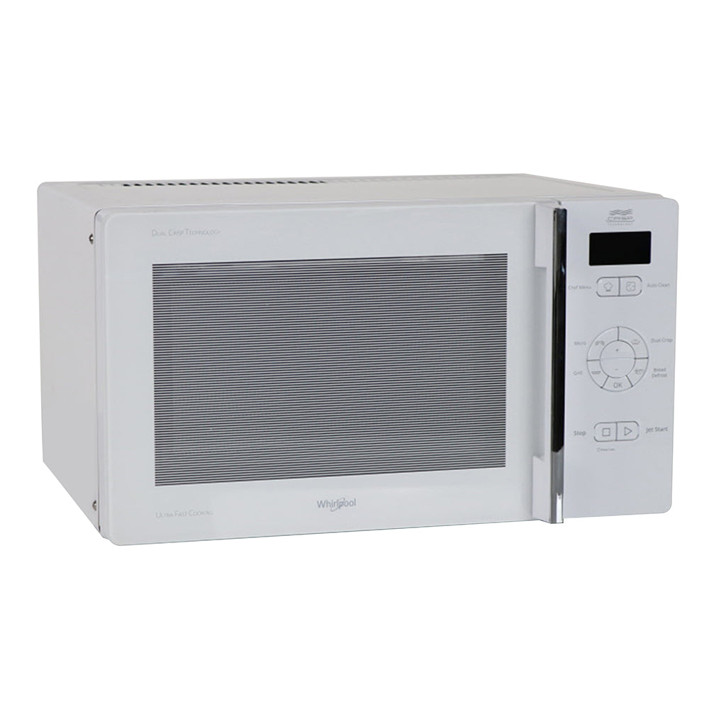 Whirlpool 25L Crisp N Grill Microwave Oven & Grill In White (MWC25WH)