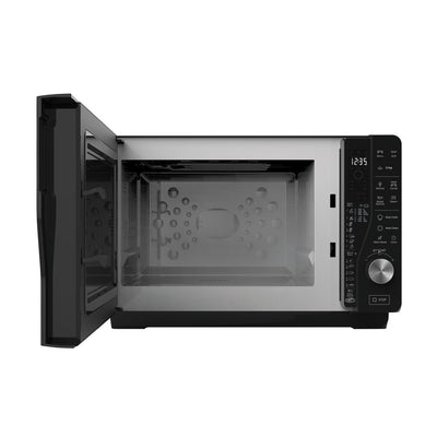 Whirlpool 30L 800W Crisp & Grill Flatbed Microwave with Inverter Technology In Black (MWF427BL)