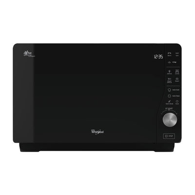 Whirlpool 30L 800W Crisp & Grill Flatbed Microwave with Inverter Technology In Black (MWF427BL)