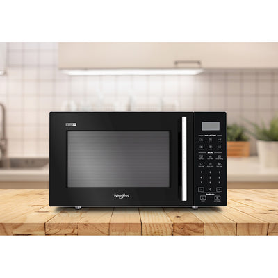 Whirlpool 29L Freestanding AirFry Microwave Oven in Black with Silver Handle (MWP298BAUS-SH)