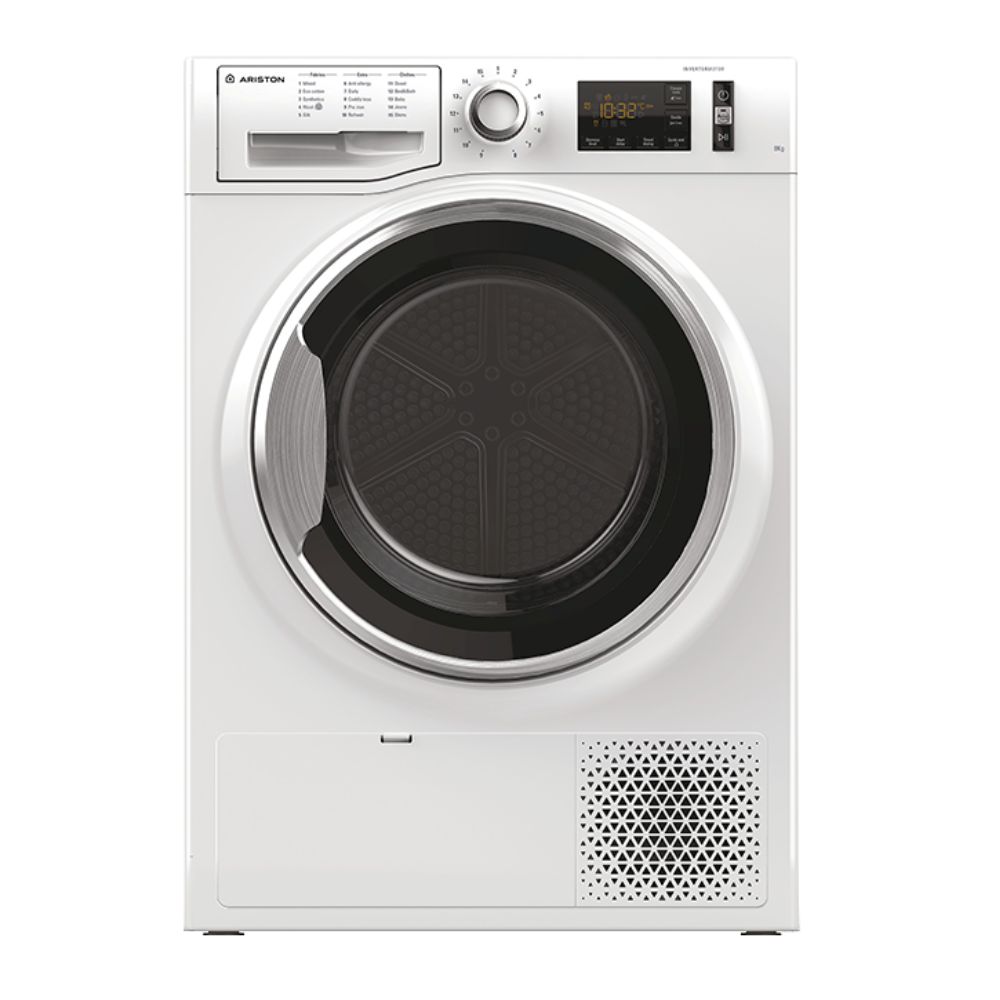Ariston Natis 8kg 15-Program Heat Pump Dryer in White (N11HPLWAU) - Ex-Display
