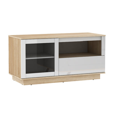 AVS 1200mm Lowboy TV Cabinet in White/Oak (OLB1200SOW)