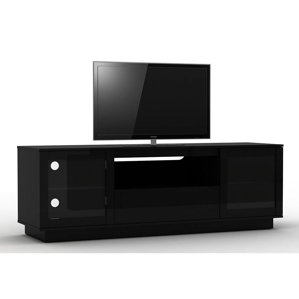 AVS 1800mm Oak Lowboy TV Cabinet in Gloss Black (OLB1800BGS)