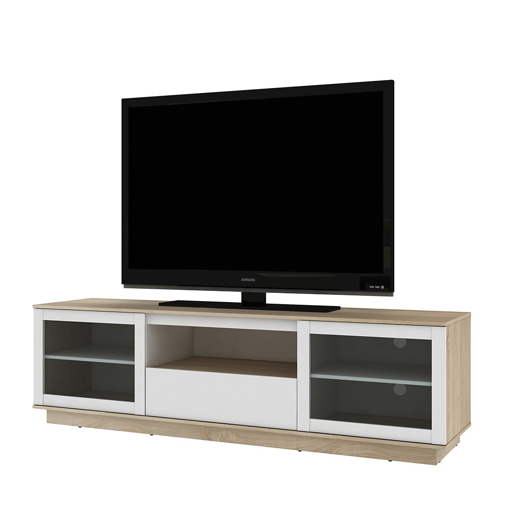 AVS 2100mm Oak Lowboy TV Cabinet in White/Oak (OLB2100SOWS)
