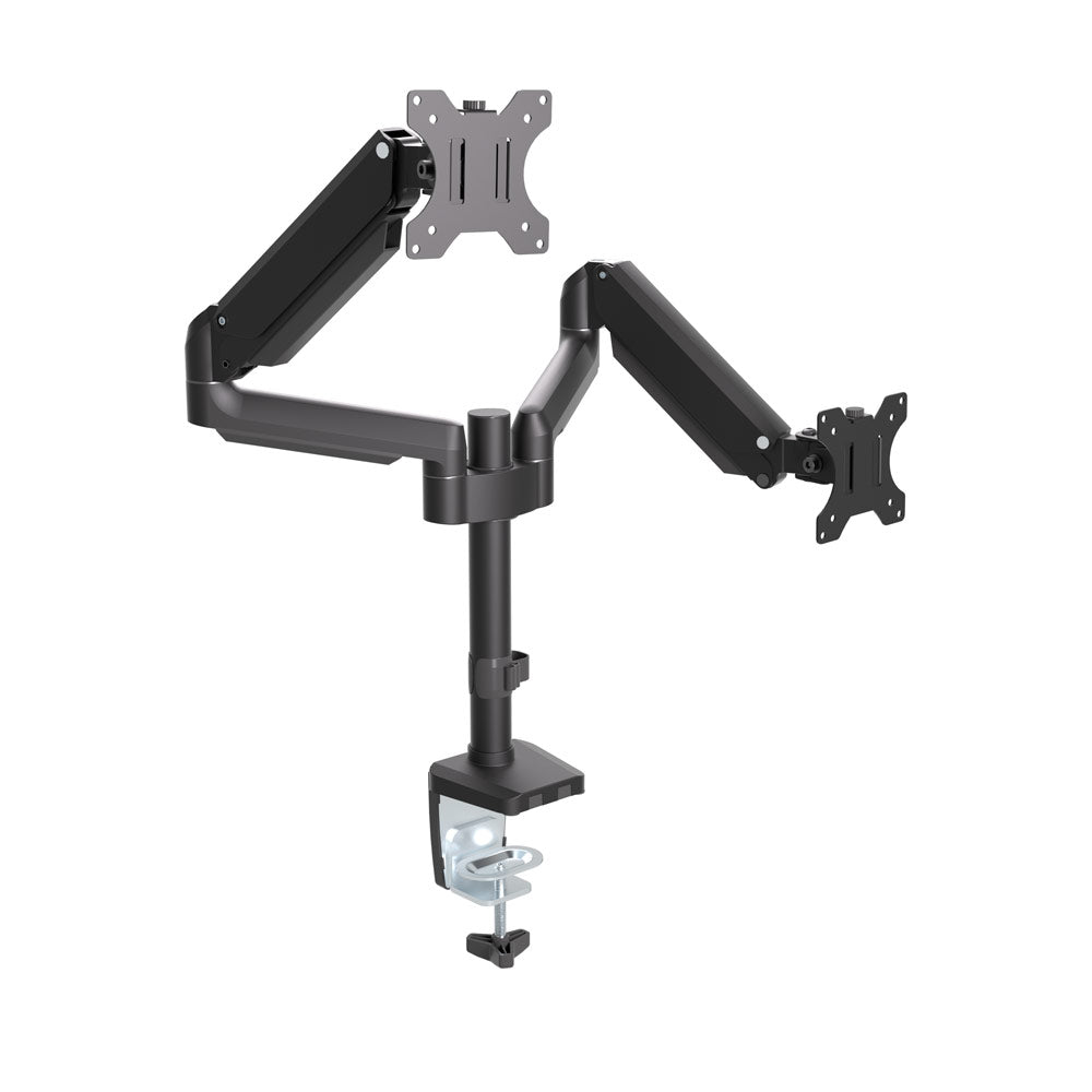 One Products Double-Arm Gas Spring-Assisted Desk Mount Bracket for 13" to 32" Monitor (PPMA2S-E)