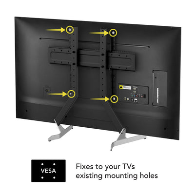 Mahara Extra-Large Universal Replacement TV Base/Stand for 55" to 100" TV (QB600S)