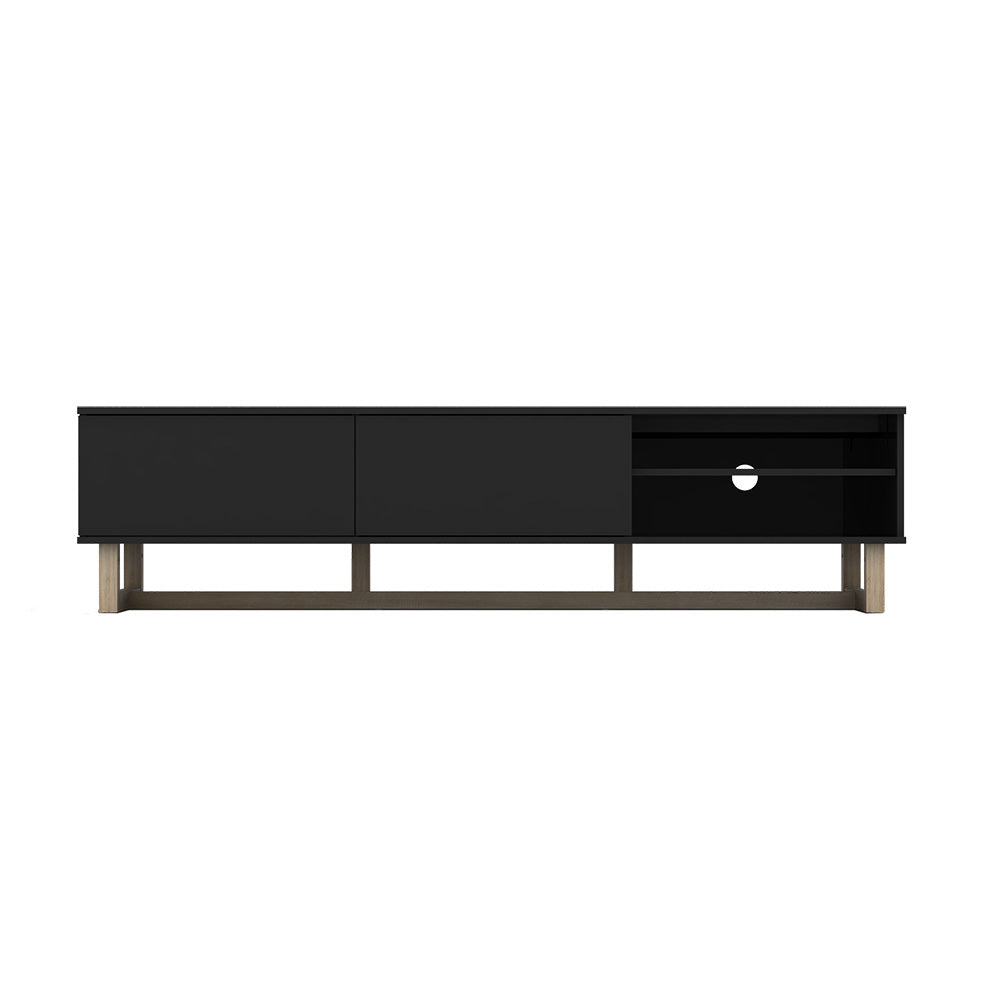 AVS 1500mm Raze Modular TV Stand in Gloss Black With Oak Legs (RZ1500BO)