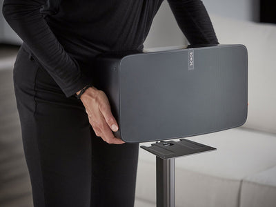 Sanus Wireless Single Speaker Stand Designed For Sonos Play:5 In Black (WSS52-B2)