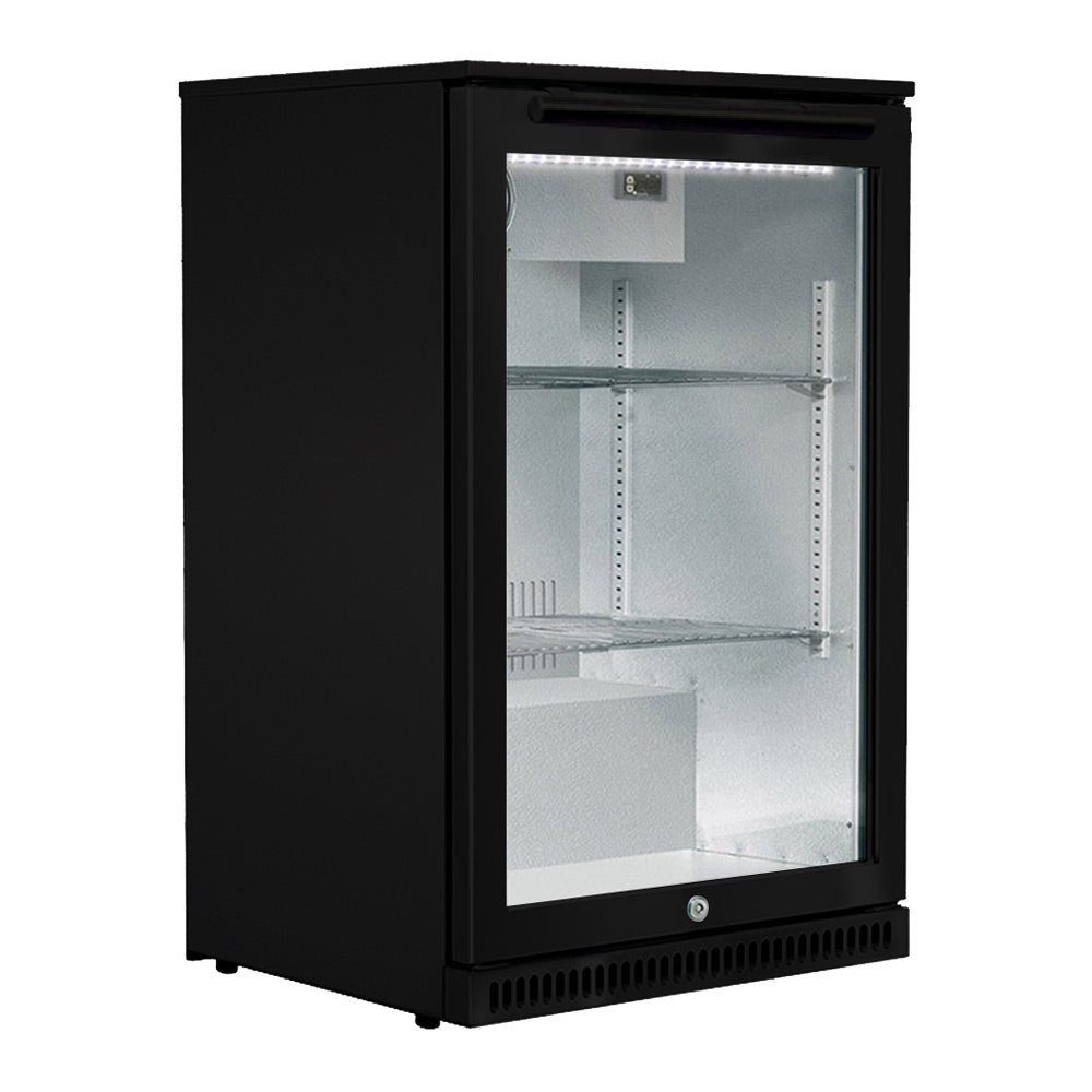 Smart 118L Outdoor Drinks Chiller With Heated Glass Door in Black (SMA1840BLK)
