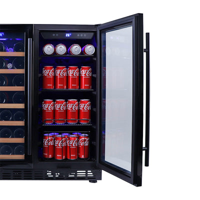 Smart Double Door Wine Fridge & Drinks Chiller in Black (SMAWC66BN)