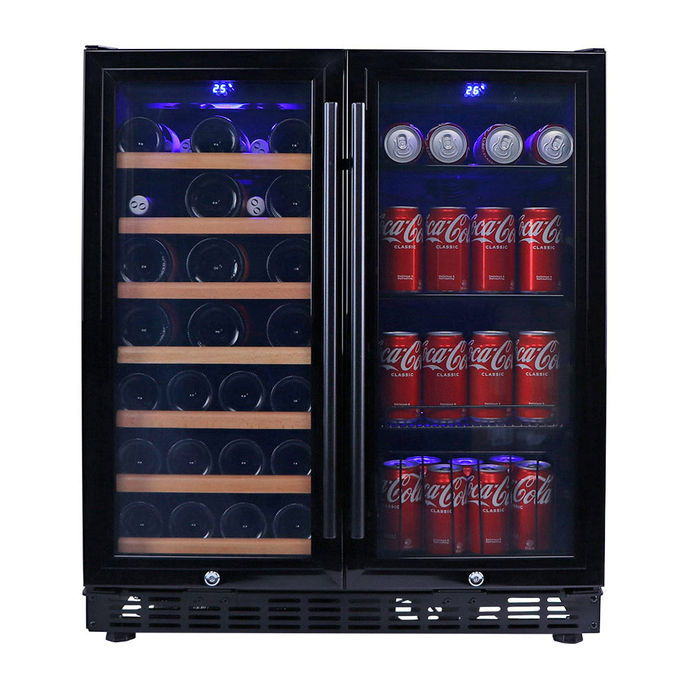 Smart Double Door Wine Fridge & Drinks Chiller in Black (SMAWC66BN)