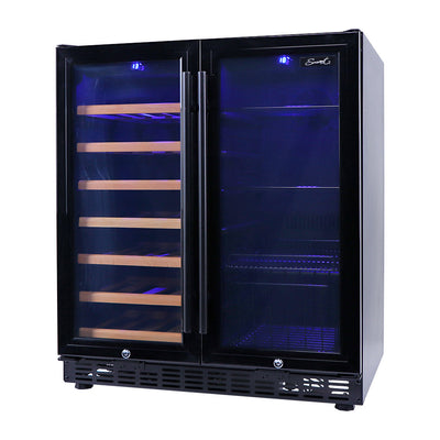 Smart Double Door Wine Fridge & Drinks Chiller in Black (SMAWC66BN)