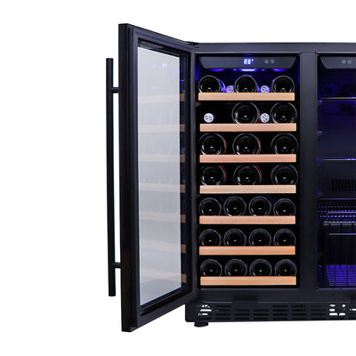 Smart Double Door Wine Fridge & Drinks Chiller in Black (SMAWC66BN)