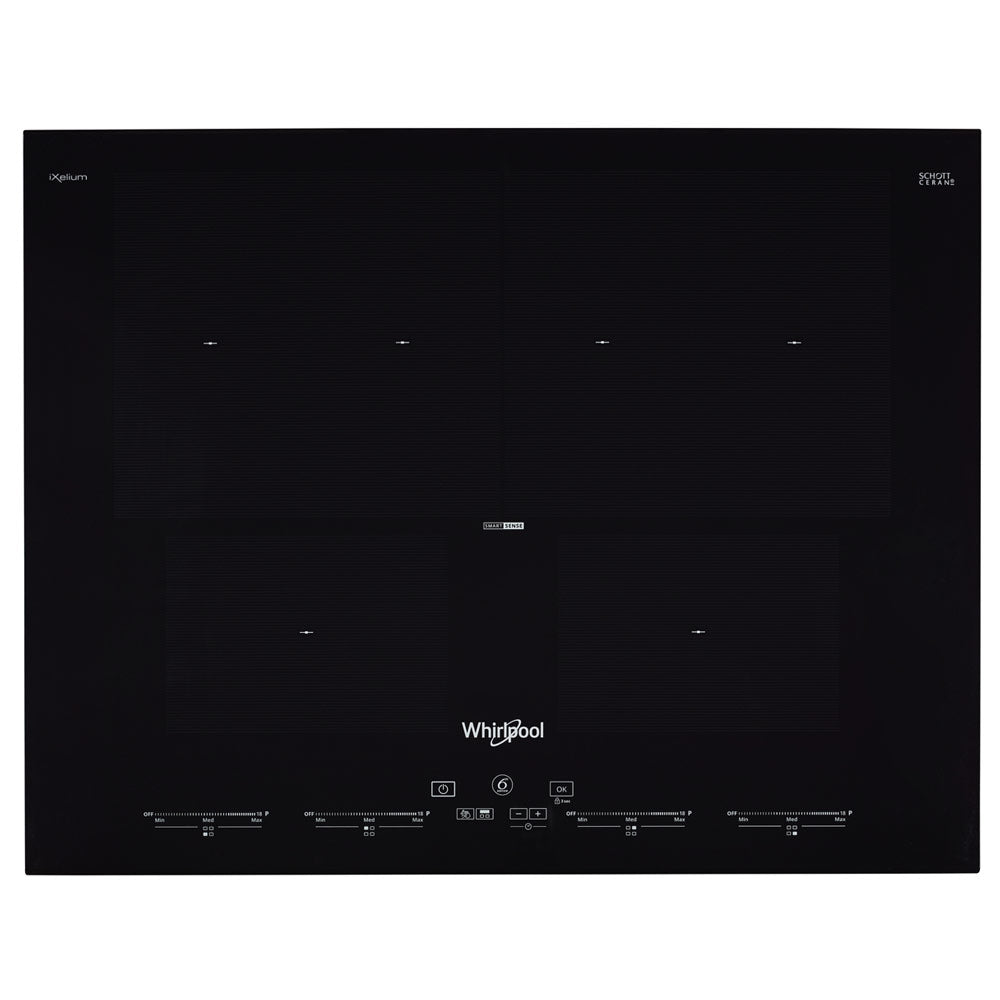 Whirlpool 65cm 4 Zone Flexi-Max Black Glass Induction Cooktop Hob (SMO654OFBTIXL)